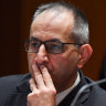 Secretary of the Home Affairs Department Mike Pezzullo at Senate Estimates on Monday, March 2.