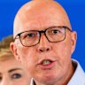 Opposition leader Peter Dutton