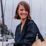 Sailor Jess Watson with a new Oroton bag on board the Oroton Drumfire which she’ll be sailing on during this year’s Sydney to Hobart Yacht race.