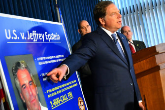 US attorney Geoffrey Berman details the new charges against Epstein.