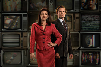 Anna Torv and Sam Reid in The Newsreader.