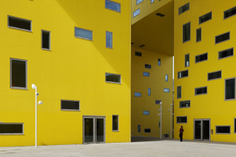 Manuelle Gautrand often uses bright colors like this office building in St Etienne,