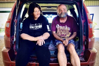 Joanne Hovington, with partner Ian, has been locked out of Queensland for months and denied a medical exemption.