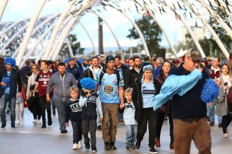 Rugby league outshone the AFL on several fronts when State of Origin came to Optus Stadium in WA in June 2019.
