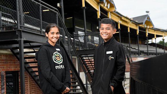 Melbourne Indigenous Transition School captains Lailani Bransden and Malakai Wright.