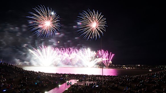 Canberrans enjoying Skyfire 2019.
