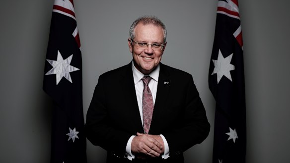 Prime Minister Scott Morrison at Parliament House in Canberra. 