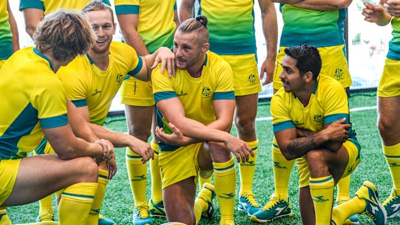 United: Connor with teammates at the Commonwealth Games squad announcement last month.