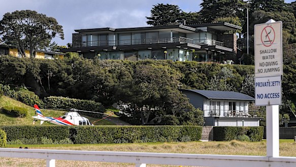 Lindsay Fox’s clifftop compound in Portsea.