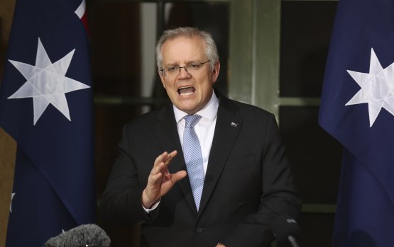 Scott Morrison at The Lodge on Friday.