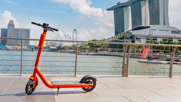 The Neuron scooters have a different system to Lime for recharging.