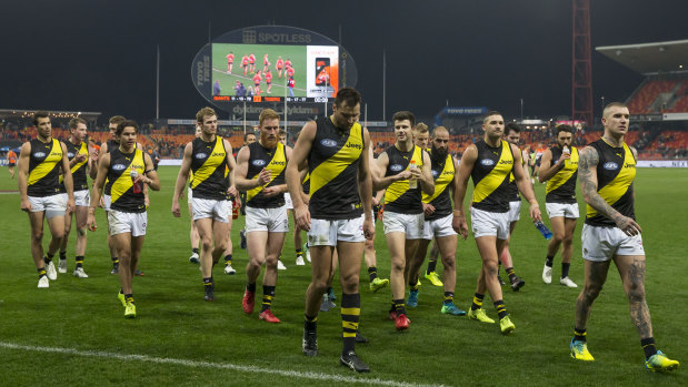 Road kill: The Tigers have struggled away from the MCG this season.