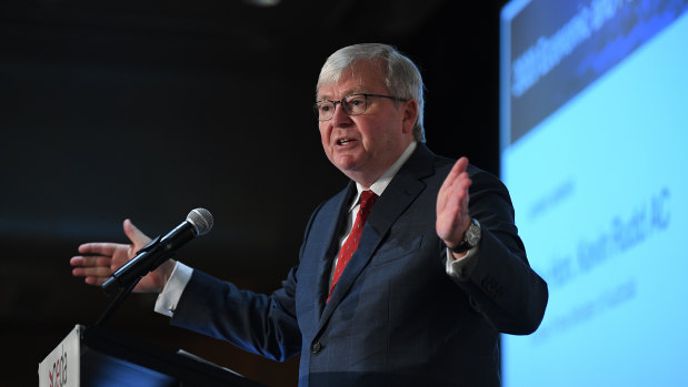 Former prime minister Kevin Rudd has warned that Israel risks destabilising the Middle East.