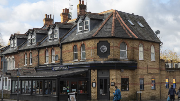 The Pizza Express restaurant in Woking, where Prince Andrew claimed he was with his daughter Beatrice on the night Virginia Roberts has alleged he was with her. 