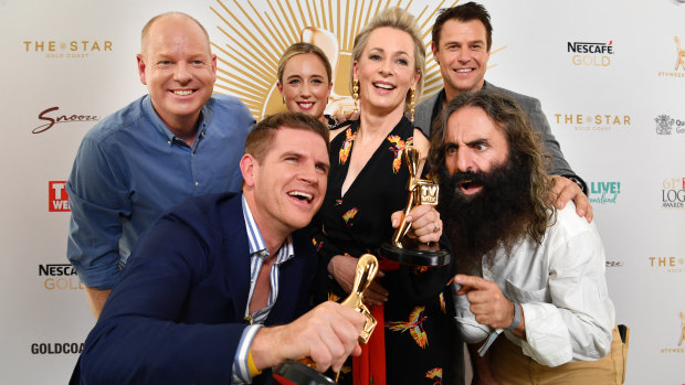 This year's Gold Logie nominees pose at an event on Sunday.