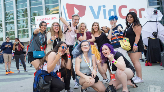 Events such as VidCon are opportunities for fans of content creators to meet them and for the creators to sell merch.