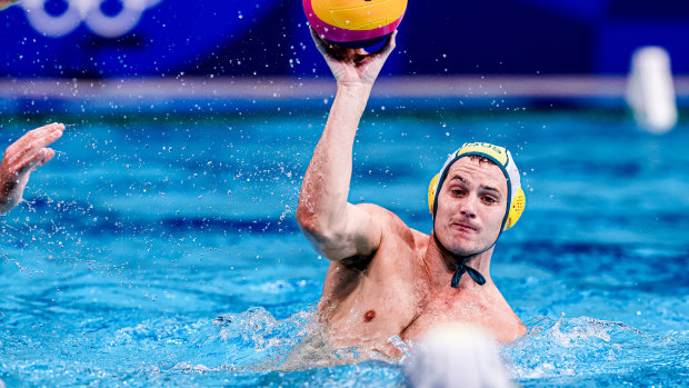 Australian water polo star Aidan Roach, son of former Balmain and NSW prop Steve Roach.