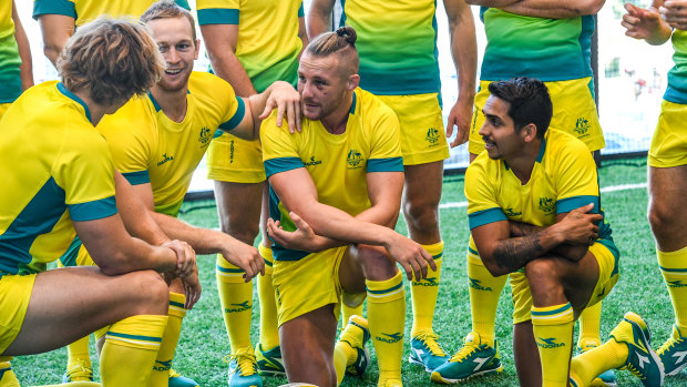 United: Connor with teammates at the Commonwealth Games squad announcement last month.