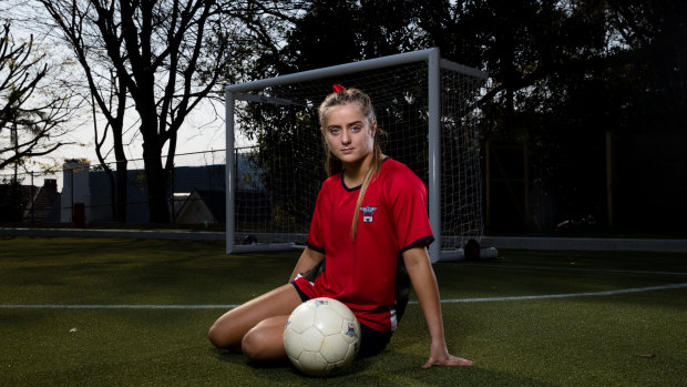 Brigid Sullivan, a year 11 student at Ascham School, sustained a concussion during a soccer game when she was 14.
