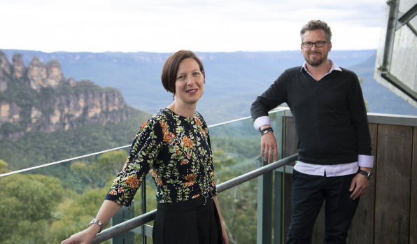 Anthea Hammon, who runs Scenic World in Katoomba, and David Hammon, who runs Sydney’s Bridgeclimb, have had to reduce staff numbers with JobKeeper ending.