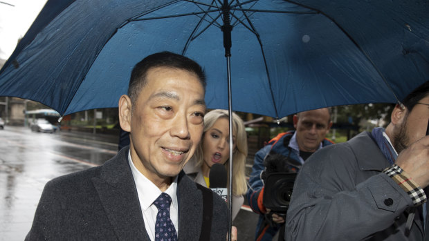 Former NSW MP Ernest Wong arrives at the Independent Commission Against Corruption on Friday.
