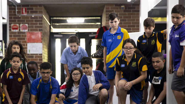 Year six students visit Sir Joseph Banks High School for orientation day. 