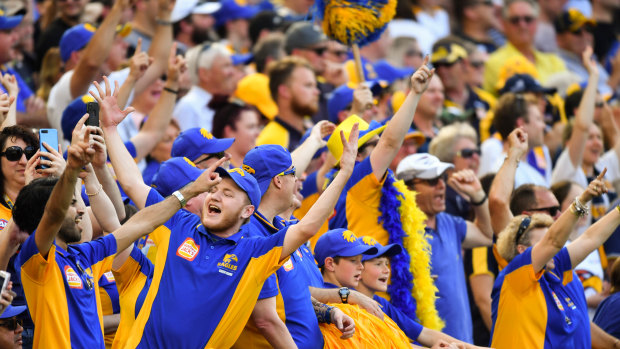 West Coast fans soak it up at Optus Stadium ahead of one of the biggest weeks of their lives.