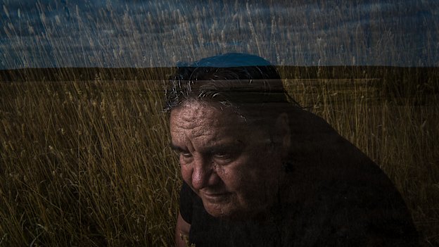 Uncle Daryl Rose at Murderers’ Flat next to the Lake Condah Mission.