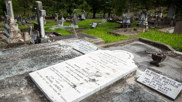 Teenager David Fihelly’s final resting place at Toowong Cemetery.