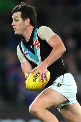 Zak Butters and Port Adelaide are gunning for a top-two spot.