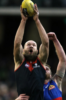 On the up: Max Gawn has eked out a position in the top five with consistent week-to-week performances for the Demons.