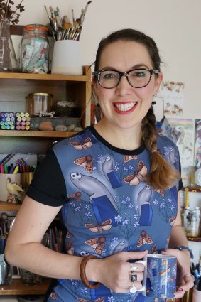 Sophie Kristine, aka Oh Little Spark Art, already has a T-shirt and mug in her new print.