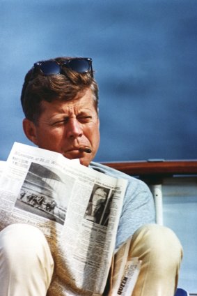 JFK in August 1963 aboard the Honey Fitz.