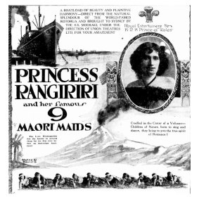 Ad for concert by Princess Rangiriri and her Maori Maids. June 12, 1925