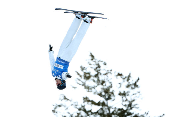 Laura Peel competing in the World Cup event at Deer Valley in January, 2022. 