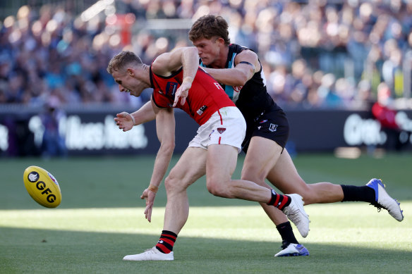 Nick Hind (left) has started well at Essendon