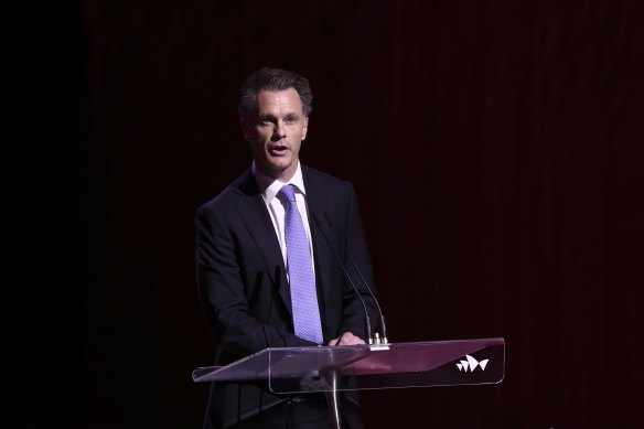 NSW Premier Chris Minns speaks at the memorial.