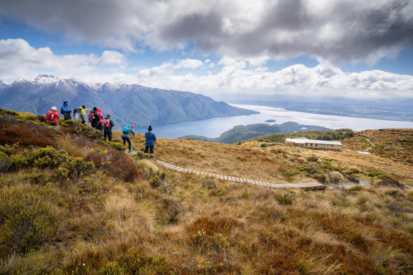 The view across the Kepler Mountains and Lake Te Anau.