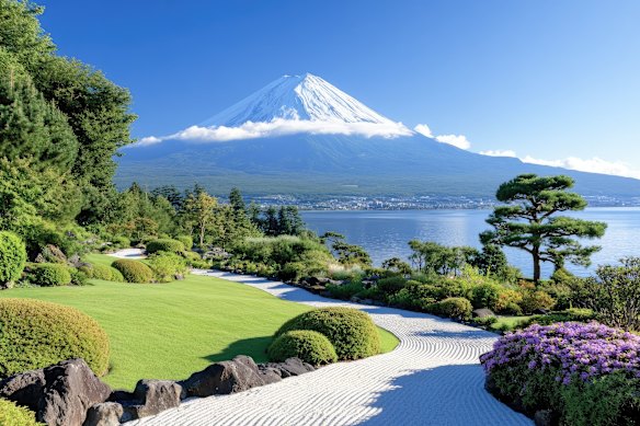 Mount Fuji and Kawaguchiko Lake, Japan.