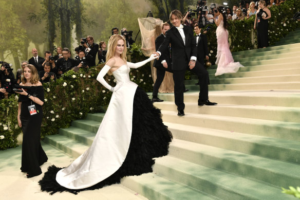 Nicole Kidman with Keith Urban at the Met Gala.