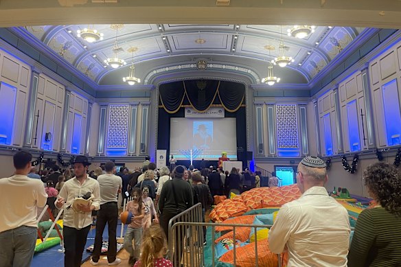 The Hanukkah celebrations at Malvern Town Hall.