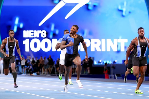 Fred Kerley won the 100m sprint at the Enhanced Games. 