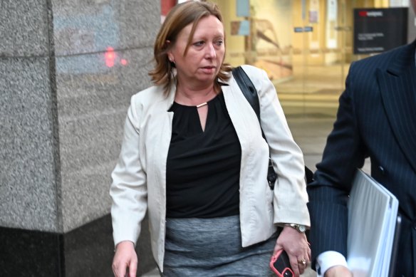 Rebecca Cartwright leaves ICAC after giving evidence of a hidden hard drive belonging to former Wagga Wagga MP Daryl Maguire.