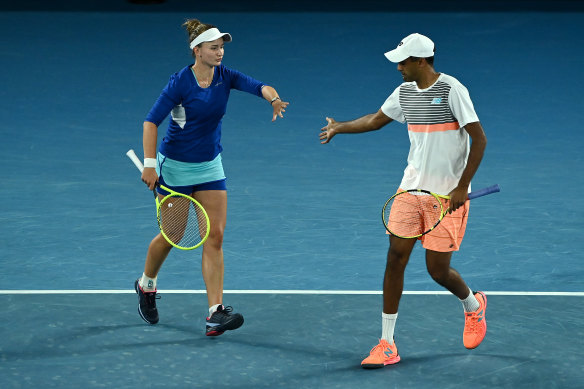 Barbora Krejcikova and Rajeev Ram.