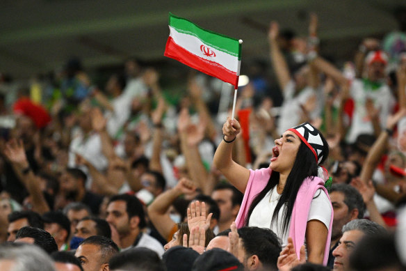 Iran fans at the game on Wednesday.