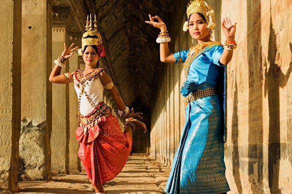 Apsara dancers at Angkor Wat.