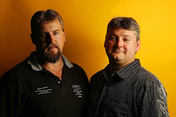 Beaconsfield survivors Todd Russell and Brant Webb in 2006.