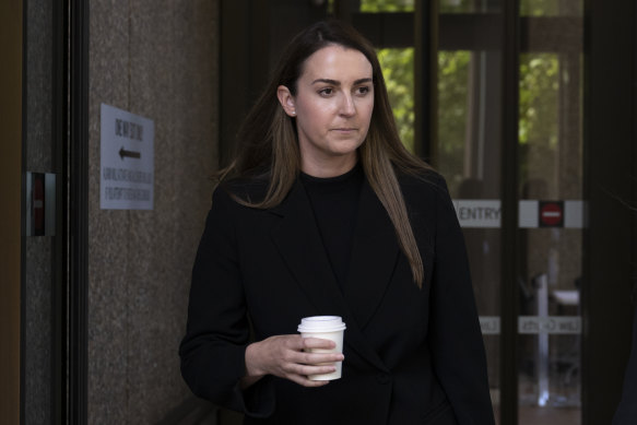 Lauren Gain outside the Federal Court in Sydney last year.