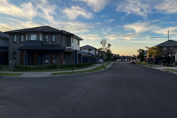 A development in Marsden Park with small to medium street trees.