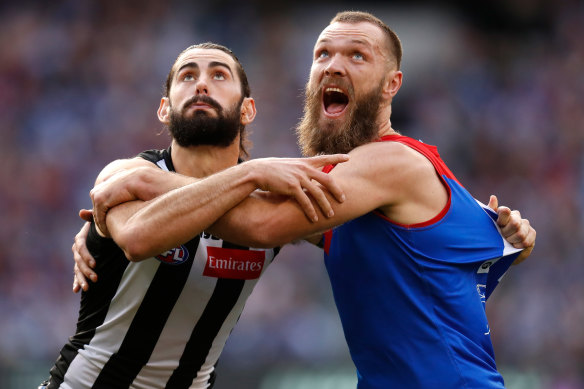 Max Gawn and Brodie Grundy will battle once again on Thursday night